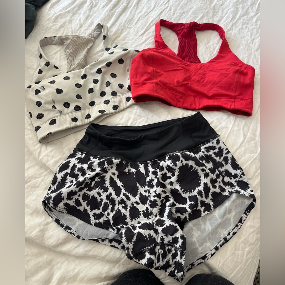 Set of 2 outdoor voices sports bras and shorts